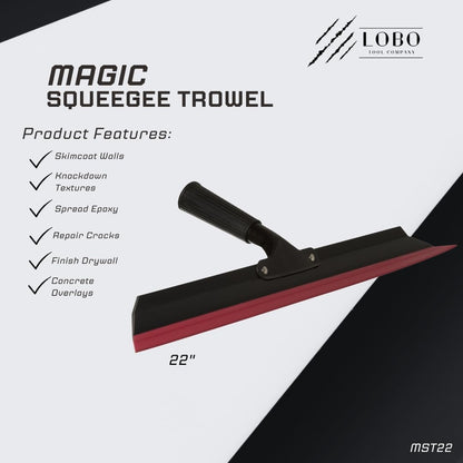Lobo Tools Magic Squeegee Trowel for Knockdown, Drywall, Concrete, Epoxy (18")