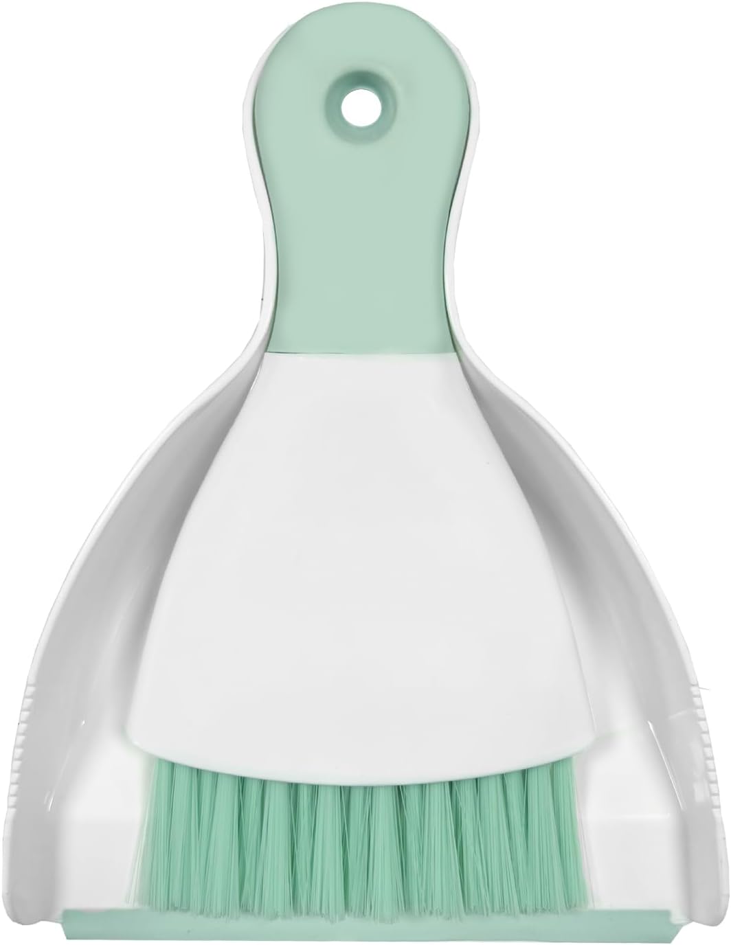 Mini Broom with Dustpan Combo Set Small Dust pan and Brush Set Quick Cleanup Tools for Kitchen Table Keyboards Pets Nest Sofa (Green)