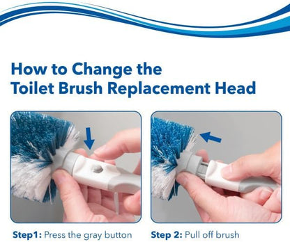 Unger No-Drip Toilet Brush Set, Flexible Neck Scrubber with Portable Carrying Caddy Holder, Discreet Bathroom Cleaning Supplies, Scrub Tough Stains with Non-Scratch Bristles