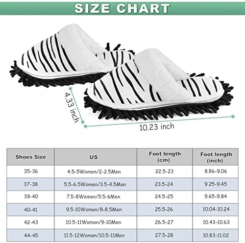 Microfiber Floor Mop Slippers House Dust Cleaning Tool Detachable Washable Shoes for Kitchen House Cleaning (Women 7-10/Men 5-8, Cow pattern)