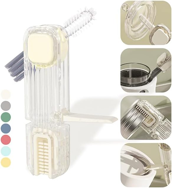 3 in 1 Cup Lid Gap Cleaning Brush Set, Multifunctional Insulation Bottle Cleaning Tools, Mutipurpose Tiny Silicone Cup Holder Cleaner, Home Kitchen Cleaning Tools