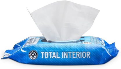 Chemical Guys Total Interior Cleaner & Protectant Wipes – 50 Pack Multi Surface Car Interior Cleaning Wipes for Dashboards, Doors and Seats – Safe for Trucks, SUVs, RVs and Home Use