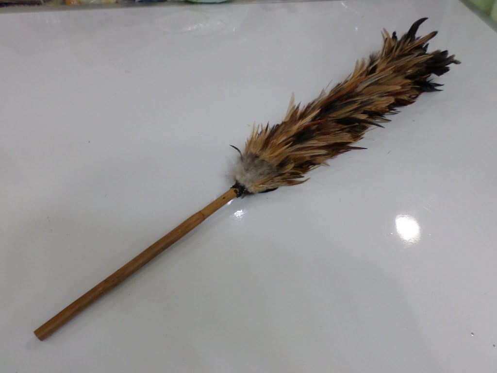 Real chicken rooster feather duster 30 inch
