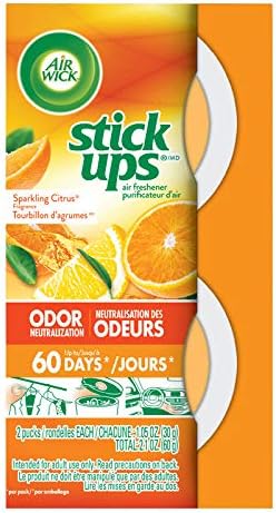 Air Wick Stick Ups Air Freshener, Sparkling Citrus, 2 ct (Pack of 2)