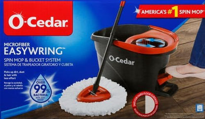 O-Cedar EasyWring Microfiber Spin Mop and Bucket Floor Cleaning System