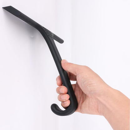 Silicone Shower Squeegee - All-in-One Design with Built-in Hook, 10 Inch Streak-Free Bathroom and car Cleaner for Glass Doors, Mirrors, Windows, Tiles Purple