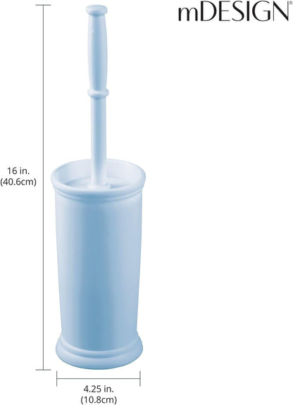 mDesign Metal Freestanding Slim Toilet Bowl Brush and Holder