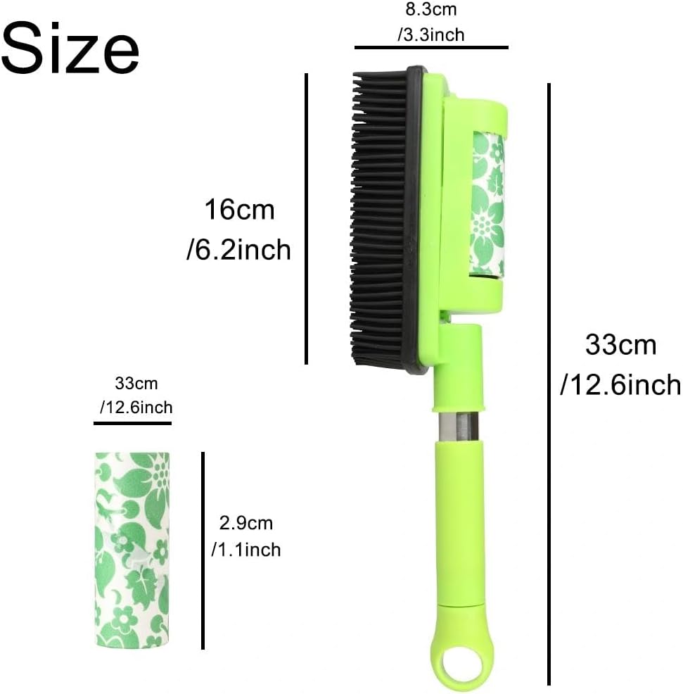 Rubber Pet Hair Removal Brush Lint & Cat Dog Hair Remover Brush Pet Silicone Lint and Debris Remover for Cleaning, Grooming, Home,Black