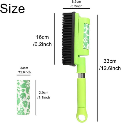 Rubber Pet Hair Removal Brush Lint & Cat Dog Hair Remover Brush Pet Silicone Lint and Debris Remover for Cleaning, Grooming, Home,Black