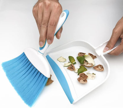 Small Broom and Dustpan Set, Small Dustpan and Brush Set, Mini Dust pan and Brush, Hand Broom and dust pan, Mini dustpans are Ideal for Cleaning Little Areas Like desks, Kitchens, pet Rooms. (3 Set)