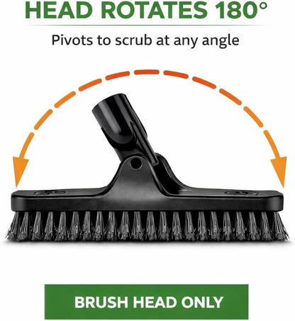 LIBMAN Swivel Grout Brush Replacement Heads - Heavy Duty Grout Scrub Brush - Shower Tile Scrubber with V-Shaped Stiff Bristles for Crevice Cleaning, Corners, Baseboards