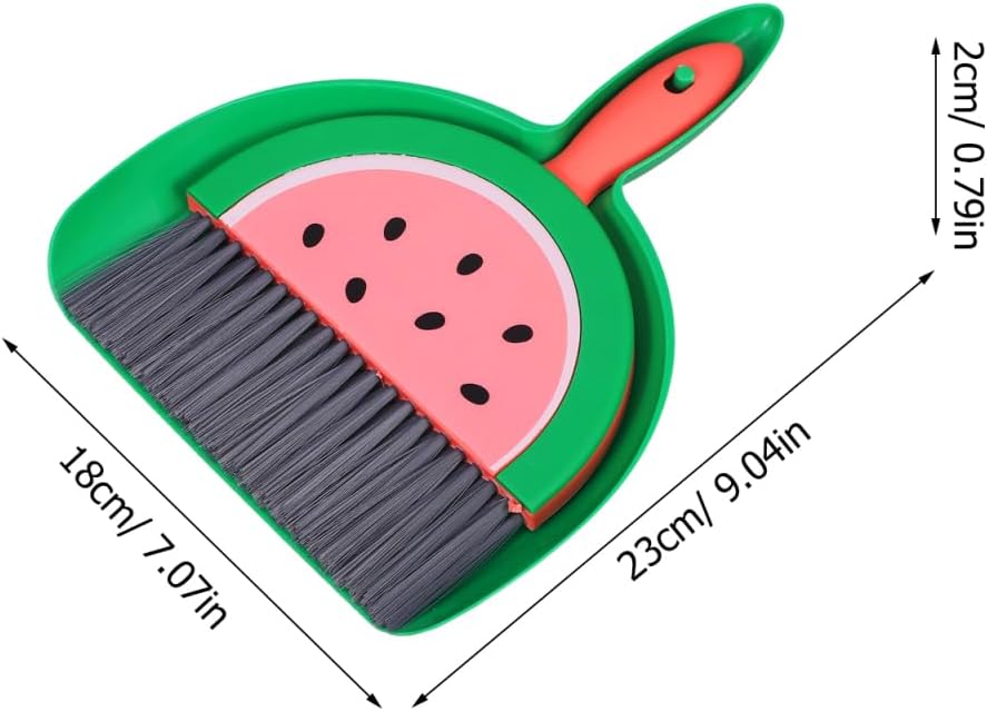 PRETYZOOM Mini Broom and Dustpan Set Lightweight Small Cleaning Kit for Desktop Car Interior Pet Hair Cleanup Compact Dustpan and Brush for Home Office Use
