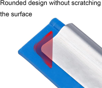 45cm 18in Grip Glass Squeegee for Window Cleaning,Stainless Steel All Purpose Squeegee with Non-Slip Handle for Shower Doors Window Car Mirror Glass (18in/45cm, Black)
