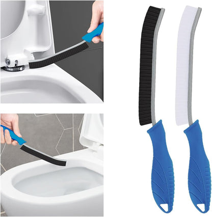 Toilet Brush, 4 Pcs Bathroom Cleaning Brush, Gap Scrub Brush with Hanging Hole, Multifunctional Hard Bristle Crevice Cleaning Brush, Cleaner Tools for Sinks, Tub, Shower, Tile, Toilet Seat (4, Black)