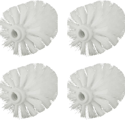 4Pcs Toilet Bowl Brush Replacement Head, Universal Toilet Brush Head Replacement, Ball Shaped Toilet Brushes Heads, for Home Hotel Bathroom Cleaning Tool(White)