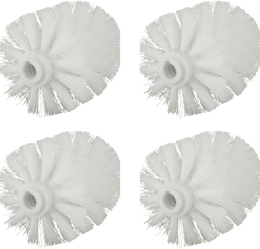 4Pcs Toilet Bowl Brush Replacement Head, Universal Toilet Brush Head Replacement, Ball Shaped Toilet Brushes Heads, for Home Hotel Bathroom Cleaning Tool(White)