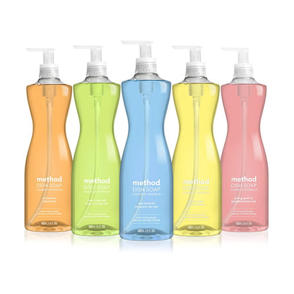 Method Dish Soap, Pink Grapefruit, 18 Ounce, 1 pack, Packaging May Vary