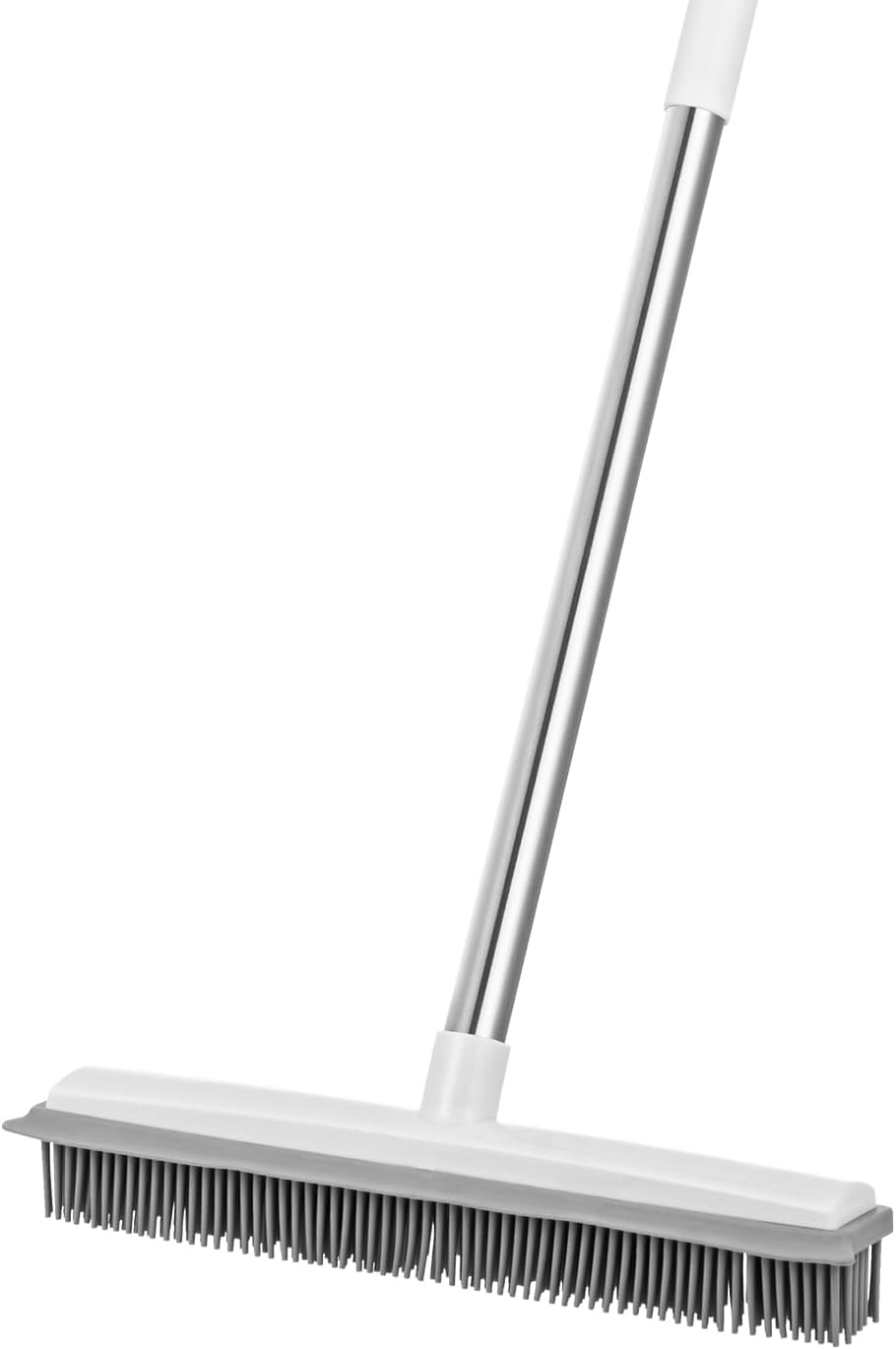 VEVOR Pet Hair Removal Broom, 58.46 in Adjustable Long Handle, Rubber Broom with Built in Squeegee Reusable Dog Cat Hair Remover, for Couch Furniture Hardwood Floor Tile
