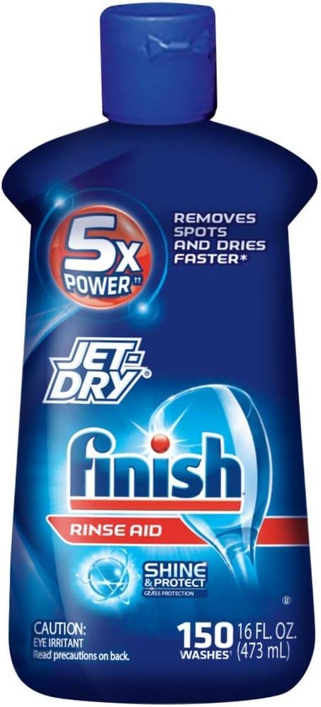 Finish Jet Dry Dishwasher Rinse Aid 16 oz ( Pack of 12)