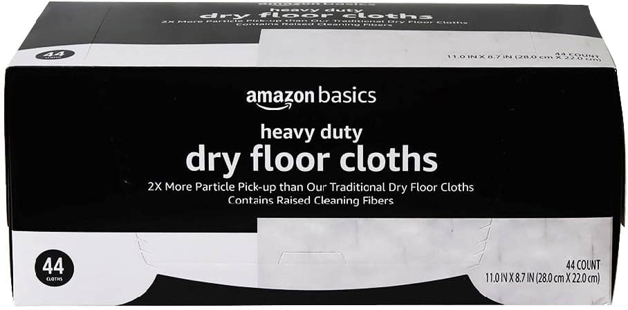 Amazon Basics Wet Mopping Cloth Refills, Floor Cleaning, Fresh Scent, 12 Count (Fits Swiffer Sweeper Mop Heads)