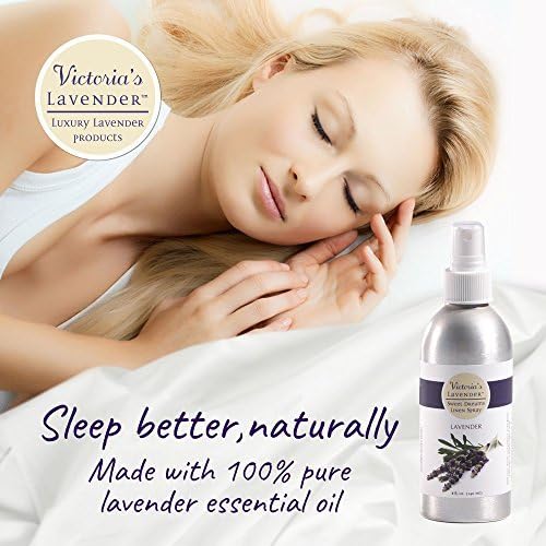 Victoria's Lavender Linen Spray - Aromatherapy Pillow Mist & Linen Spray for Bedding, Soothing Lavender Essential Oil Pure Blend for Bed & Pillows, Relaxing, Handmade in Oregon, Made in USA (8 oz)