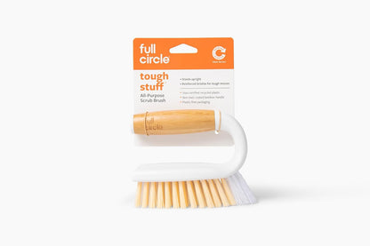 Full Circle Tough Stuff, All-Purpose Scrub Brush, Tile, Grout, White
