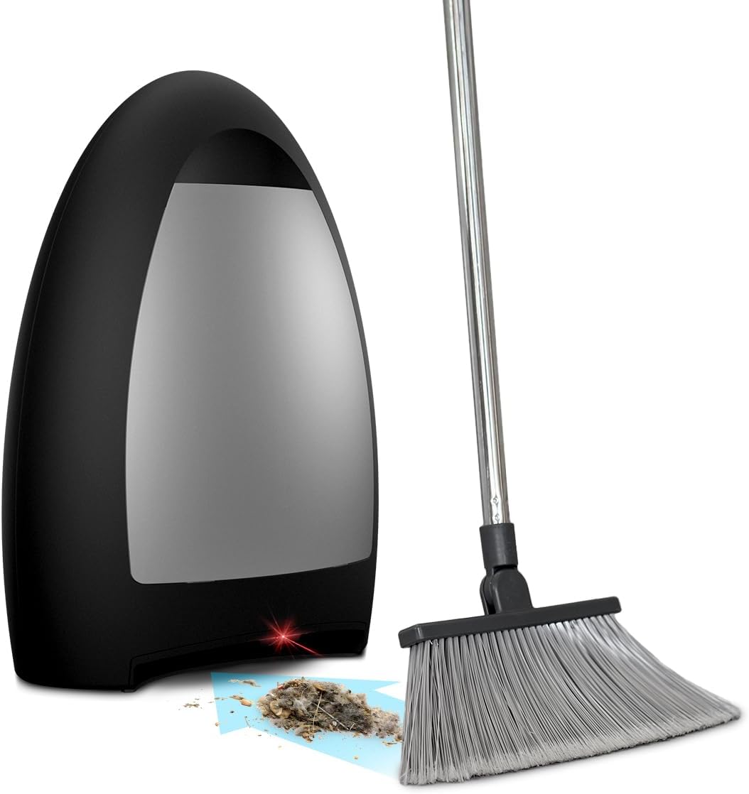 EyeVac Home Touchless Vacuum Automatic Dustpan - Great for Sweeping Pet Hair Food Dirt Kitchen - Ultra Fast & Powerful, No More Bending Down, Bagless, Corded, Automatic Sensors, 1000 Watt (White)