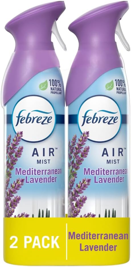 Febreze Air Mist Air Freshener Spray, Odor-Fighting Room Spray, Air Fresheners for Home and Bathroom and Kitchen, Aerosol Can, Downy April Fresh Scent, 8.8oz (Pack of 2)