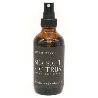 River Birch Luxury Linen and Room Spray - Home Signature Scent Balsam and Cedar Room Fragrance Spray - Fragrant Fresh Linen Air Freshener For Bedding - Handmade in Texas - 4 oz Glass Amber Bottle