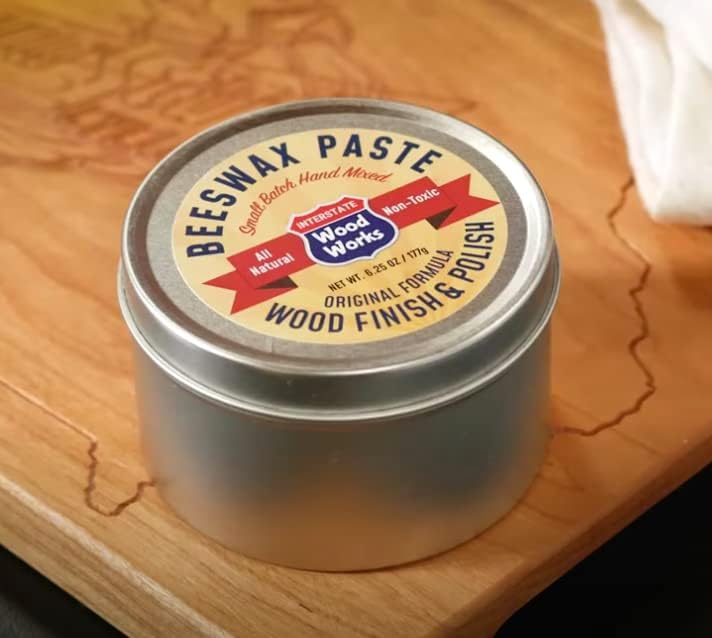 Beeswax Paste Wood Finish & Polish - 6.25 oz.- Cutting Board Sealer - Made in America