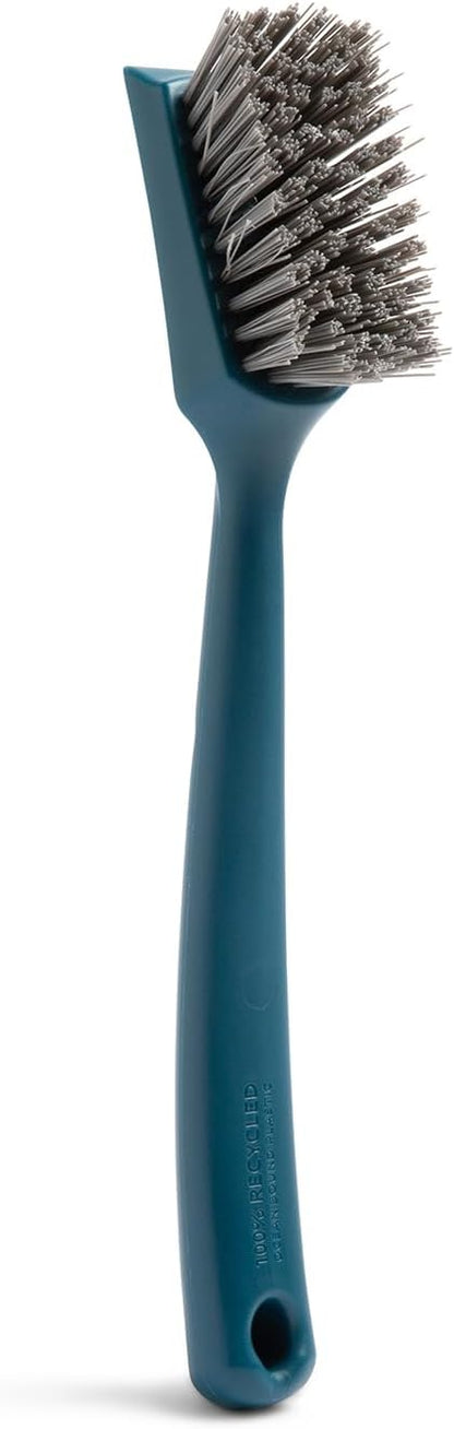 Full Circle Clean Ocean Small Grout Brush, Tough Bristles, Cleans Crevices, Sustainably Made 100% From Recycled Ghost Fishing Nets, Safe for Nonstick
