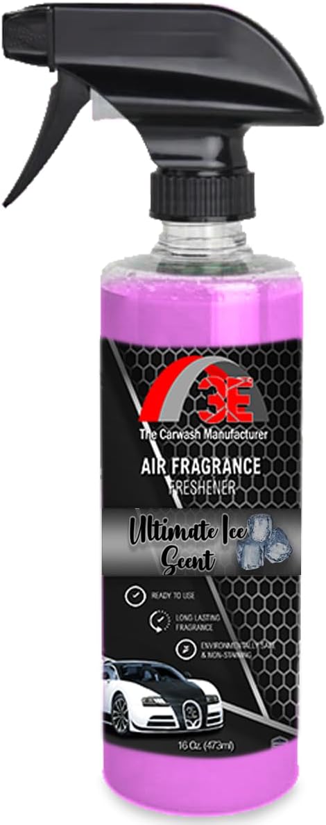 3E Car Air Freshener Premium Baby Powder Scent 16 fl oz – Professional Automotive Air Freshener & Odor Eliminator, Long-Lasting Interior Fragrance for Cars, Trucks, SUVs, RV, Home & Office