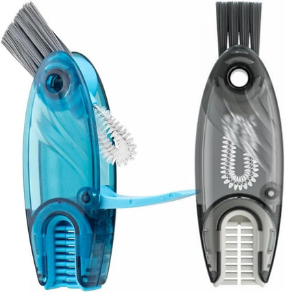 4 in 1 Cup Lid Cleaning Brush Set Multifunctional Bottle Brush Cleaner Tiny Bottle Cup Lid Brush Straw Cleaner Tools Mini Silicone Bottle Cup-Holder Cleaner with Hook Remover 1pc Bright Green