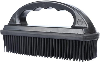 Rubber Pet Hair Removal Brush Lint & Cat Dog Hair Remover Brush Pet Silicone Lint and Debris Remover for Cleaning, Grooming, Home,Black