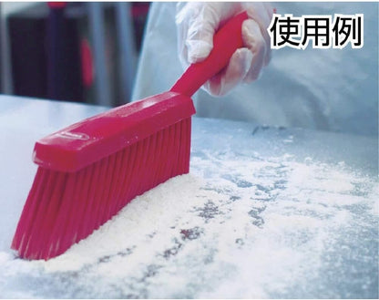 Vikan 45871 Bench Cleaning Brush, Polypropylene/Polyester Soft Bristle Dustpan Brush & Sweeper With Handle, 14-Inch, Pink