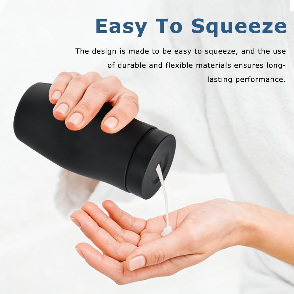 Dishwashing Soap Dispenser, Dish Detergent Dispenser, Dishwashing Liquid Dis-penser, Dish Soap Silicone Squeeze Bottle for Kitchen and Bathroom(Color:Black)