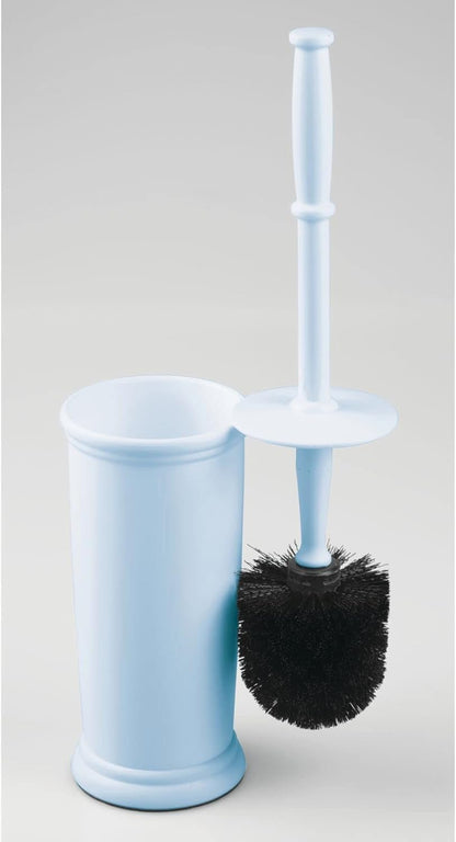 mDesign Metal Freestanding Slim Toilet Bowl Brush and Holder