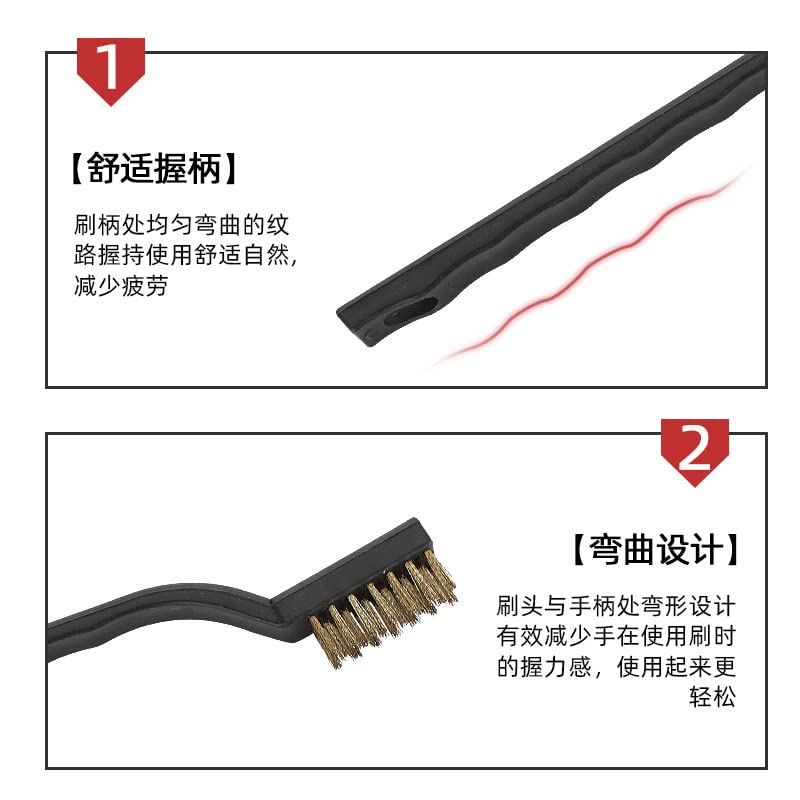 SUJAYU Brass Wire Brush Rust Remover, Small Wire Brush for Cleaning, Paint Stripper for Metal, Wood, Rustoleum Fabric Spray Paint (Brass, 12.00)
