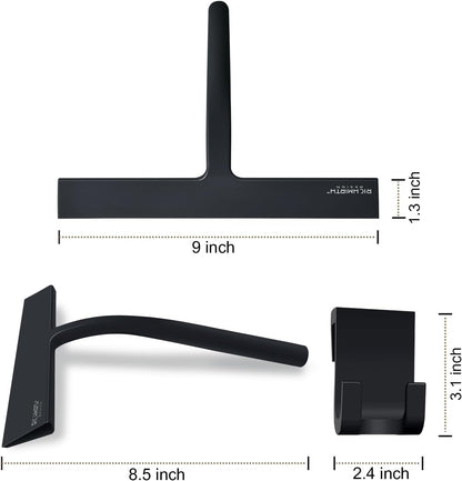 Shower Squeegee for Glass Doors, RICHMIRTH 11" Inch Width Silicone Rubber Blade Squeegee Window Cleaner Tool Squeegee for Shower Glass Doors Bathroom