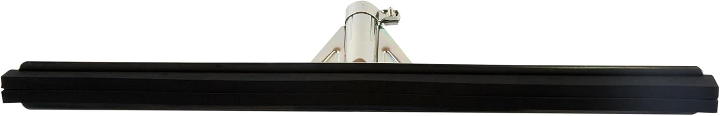 Restaurantware-SQUEEGEE ONLY: Clean Tek Professional 29.92 Inch Floor Squeegee, 1 Broom With Double Rubber Blade - Handle Sold Separately, Heavy-Duty, Steel Wiper For Concrete Floor