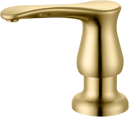 GAGALIFE Kitchen Sink Soap Dispenser Brushed Nickel, Under Sink Soap Dispenser with 40" Silicone Extension Tube Kit,Say Goodbye to Frequent Refills