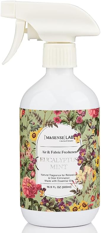 ‌M&SENSE Air & Fabric & Pet Odor Eliminator Spray - 16.9oz Large Size Natural Safe Air Freshener Rose Scented Deodorizer for Home Eliminates Smoke & Musty Smells, Ideal for ‌Dining Room Living Spaces