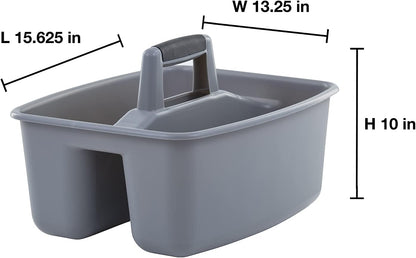 Mighty Tuff Rough and Rugged All-Purpose Cleaning Caddy, Grey/Black 2 Count (CD0170)