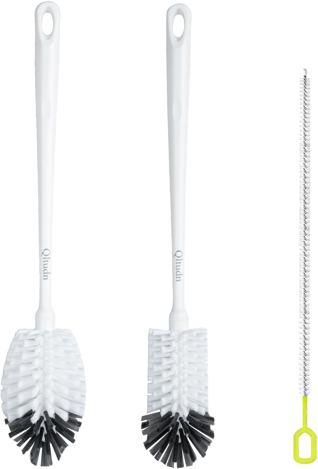 2 Pack 14 Inch Bottle Brush & 12 Inch Straw Brush Cleaner Set - Heavy Duty Kitchen Bottle Brushes for Cleaning Water Bottles, Mugs, Sippy Cups & Tumblers, Lab Use (Large)