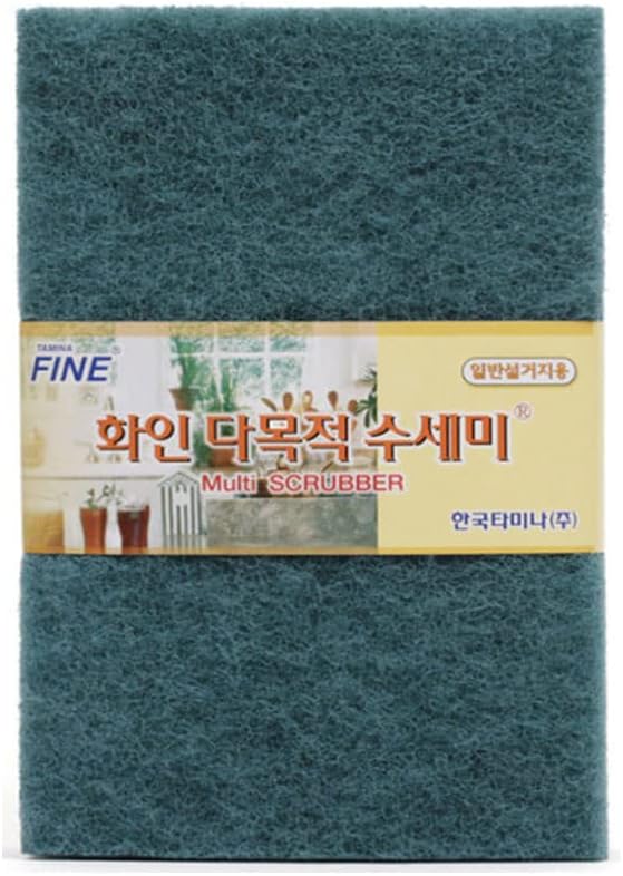 Generic Fine Multi-Scrubber, 4 Count, Heavy Duty, Utility Sponge, Green, For Glass, Plastic, Stainless Steel, Porcelain, Wood, Stone, Ceramic, Vinyl, Aluminum, Melamine