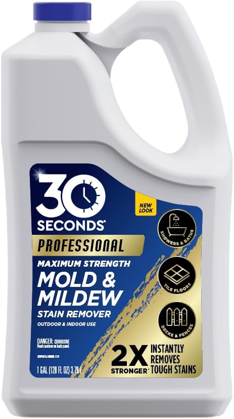 30 SECONDS Pro Mold and Mildew Stain Remover | Scrub Free | Brighter Results Instantly | Ready To Use | 32 Fl. Oz.