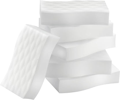 Kitchen Magic Cleaning Eraser Sponge Foam Pads, Non-Scratch Scrub Sponge for All Surfaces, Kitchen-Bathroom-Furniture-Leather-Car, Add Water to Erase All Dirt, Melamine - Universal Cleaner, 6 Count