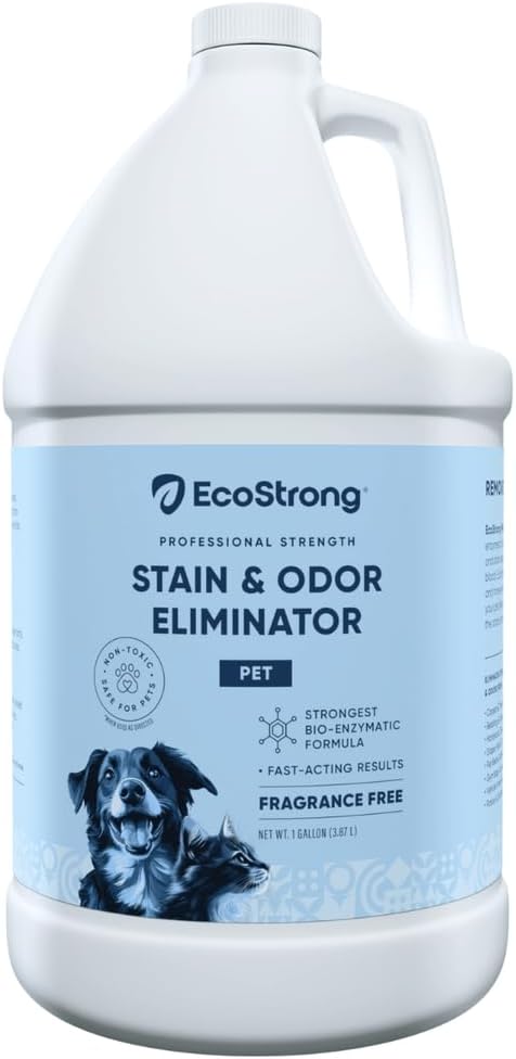 Eco Strong Pet Stain and Odor Remover - Cat Urine Enzyme Cleaner Destroyer, Urine Destroyer for Dogs, Pet Urine Enzyme Cleaner - 128 Oz