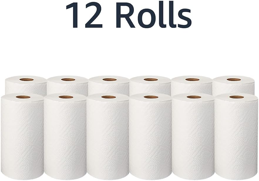 AmazonCommercial 2-Ply White Adapt-a-Size Kitchen Paper Towels, Absorbent, Thick, Individually Wrapped, 140 Towels per Roll (30 Rolls), 4200 Count