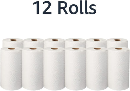 AmazonCommercial 2-Ply White Adapt-a-Size Kitchen Paper Towels, Absorbent, Thick, Individually Wrapped, 140 Towels per Roll (30 Rolls), 4200 Count